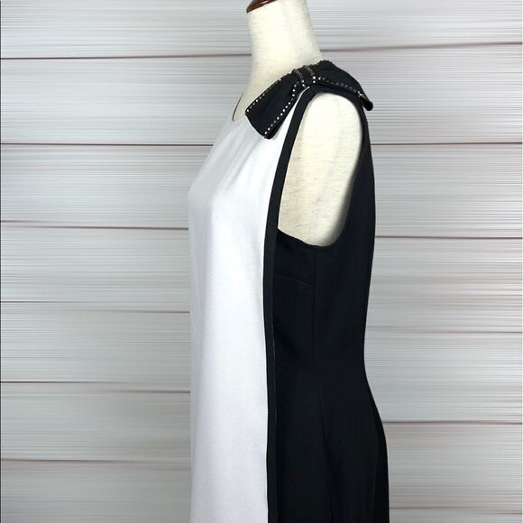 NWT Ted Baker Lenta Embellished Bow Layered Dress Black Light Pink - Picture 6 of 12